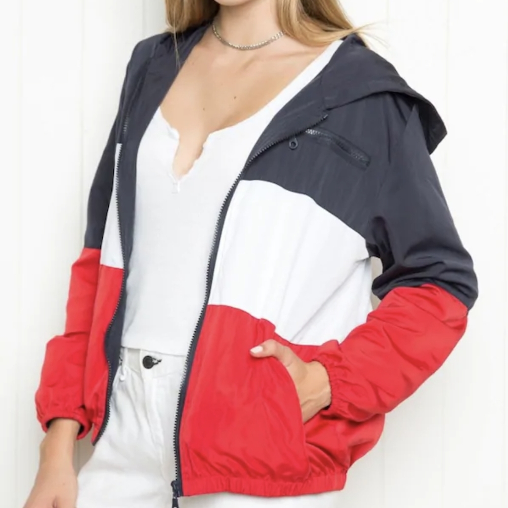 Brandy Melville colour block windbreaker